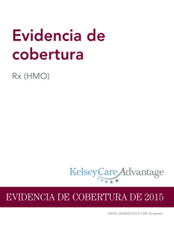 Evidencia de cobertura Rx (HMO) 2015 - KelseyCare Advantage