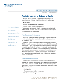 Radioterapia en la Cabeza y Cuello (pdf) - Northwestern Medicine