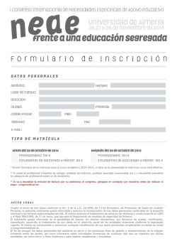 Formulario impreso - Congreso NEAE