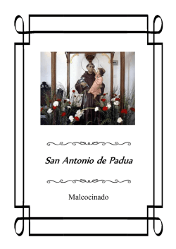 San Antonio de Padua - Patrón de Malcocinado