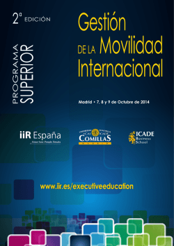 Gestión de la Movilidad Internacional - ICADE - Universidad