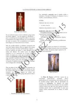 LA EVOLUCIÓN DE LA ESCULTURA GRIEGA - EPA Pontevedra