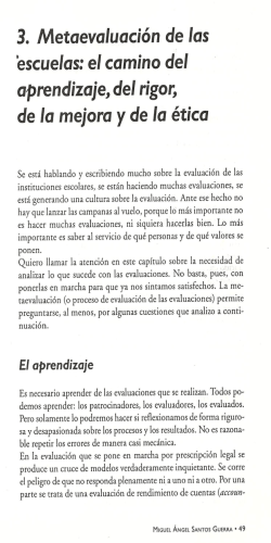 3. Metaevaluación de las escuelas: el camino del - Nuestra Escuela