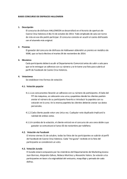 BASES CONCURSO DE DISFRACES HALLOWEEN 1. Descripci&oacute;n