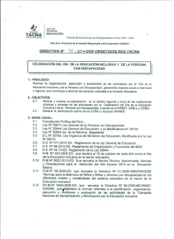 directiva n°71-2014-dgp-drset/gob.reg.tacna - Dirección Regional