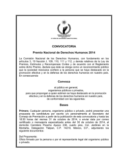 Convocatoria. - Comisi&oacute;n Nacional de los Derechos Humanos
