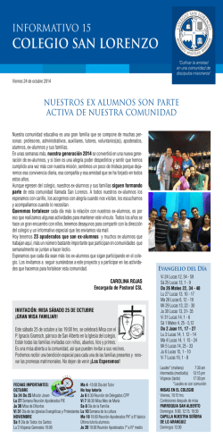 Informativo 15 - Colegio San Lorenzo