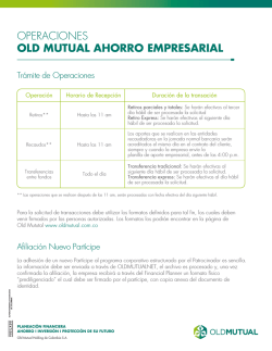 Old Mutual Ahorro Empresarial - Operaciones