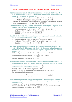 Matemáticas Rectas tangentes IES Fernando de - e-matematicas