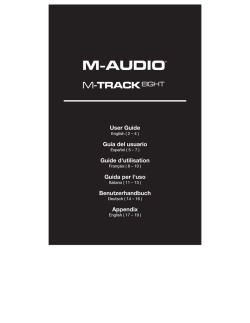 M-Track Eight User Guide - M-Audio