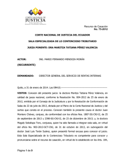 Recurso de Casación No. 75-2012 Página 1 de 9 - Corte Nacional