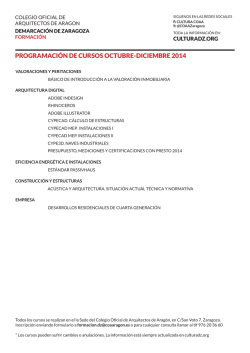 programación de cursos octubre-diciembre 2014 - Escuela de