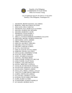 Republic of the Philippines COMMISSION ON ELECTIONS Office for