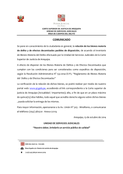 COMUNICADO - Poder Judicial del Per&uacute;