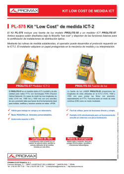 Kit “Low Cost” de medida ICT-2 - PL-575 - Promax
