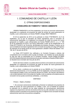 BOCYL n.º 195 9-octubre-2014 - Junta de Castilla y León