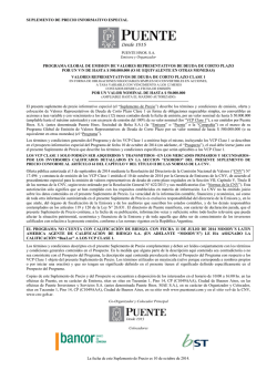 PUENTE VCP - Clase 1 Suplemento de Precio (PDF) - Bancor