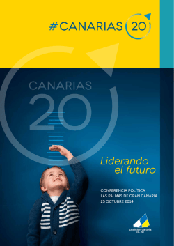 Manifiesto #Canarias20. Liderando el futuro - Coalición Canaria