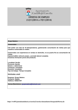 OFERTAS DE EMPLEO (29/10/2014 a 05/11/2014) - Ayuntamiento
