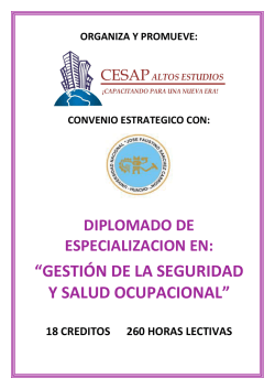 &ldquo;GESTI&Oacute;N DE LA SEGURIDAD Y SALUD OCUPACIONAL&rdquo;
