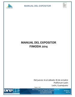 Descarga el manual del expositor - fimoda
