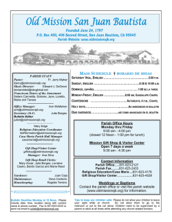 Old Mission San Juan Bautista - E-churchbulletins.com