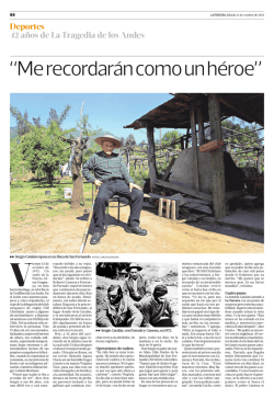 &ldquo;Me recordar&aacute;n como un h&eacute;roe&rdquo; - Papel Digital