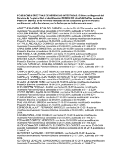 POSESIONES EFECTIVAS DE HERENCIAS - ElPeriodico.cl