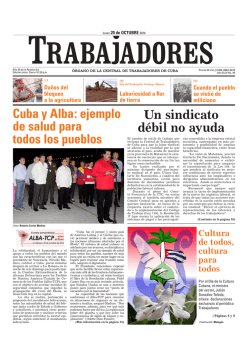 Lunes 20 de octubre de 2014 - Periódico Trabajadores