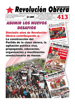 SEMANARIO Revoluci&oacute;n Obrera