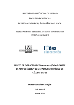EFECTO DE EXTRACTOS DE Taraxacum - Biblos-e Archivo