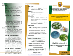 22 y 23 de octubre 2014 - Farmacia y Bioquímica - Universidad