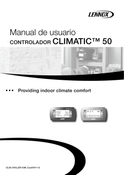 Manual de usuario CONTROLADOR CLIMATIC™ 50 - lennox