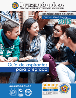 Gu&iacute;a de aspirantes para pregrado - Universidad Santo Tom&aacute;s