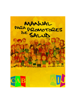 Manual para el Promotor de Salud - &Aacute;REA INFANCIA Y JUVENTUD