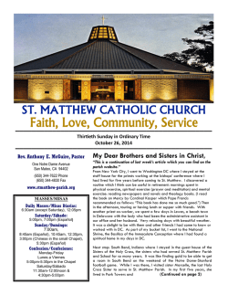 Faith, Love, Community, Service - St. Matthew Catholic Church