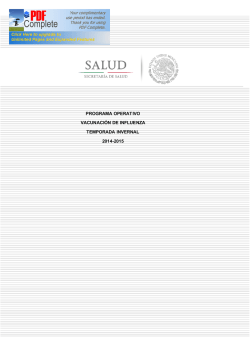 programa operativo vacunación de influenza temporada - Inicio