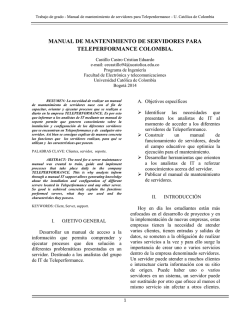 manual de mantenimiento de servidores para teleperformance