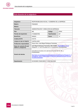 Guía docente de la asignatura - Universidad de Valladolid