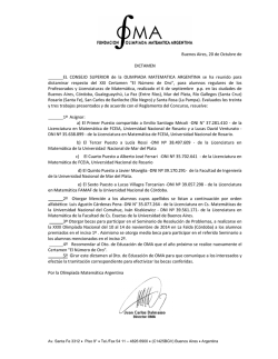 Buenos Aires, 20 de Octubre de DICTAMEN EL CONSEJO