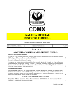 GACETA OFICIAL - Consejería Jurídica y Servicios Legales del DF