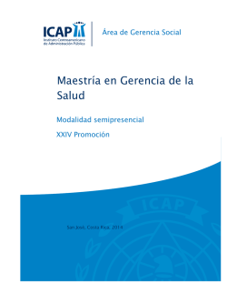 Descripción de Maestría - Instituto Centroamericano de