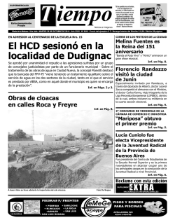 El HCD sesionó en la localidad de Dudignac - Diario Tiempo Digital