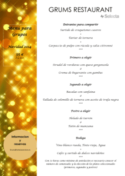 + baja la carta - Hotel Grums Barcelona