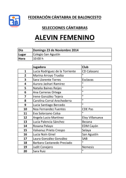 ALEVIN FEMENINO - Federación Cántabra de Baloncesto