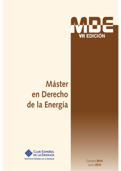 Máster en Derecho de la Energía - Instituto de la Ingeniería de España