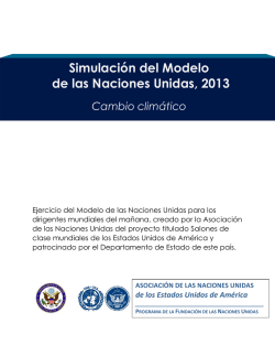 Simulación del Modelo de las Naciones Unidas, 2013 Cambio
