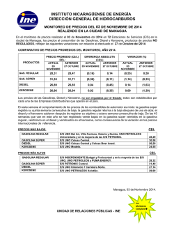 03/Noviembre/2014 - Instituto Nicaragüense de Energía