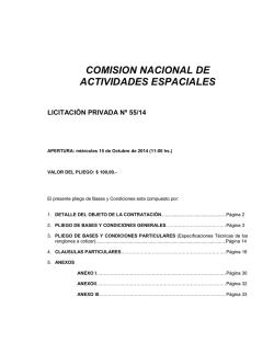 Pliego Lic Privada 55-14.pdf - Comisión Nacional de Actividades