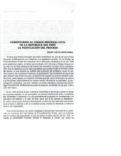comentarios al código procesal civil de la república del perú la